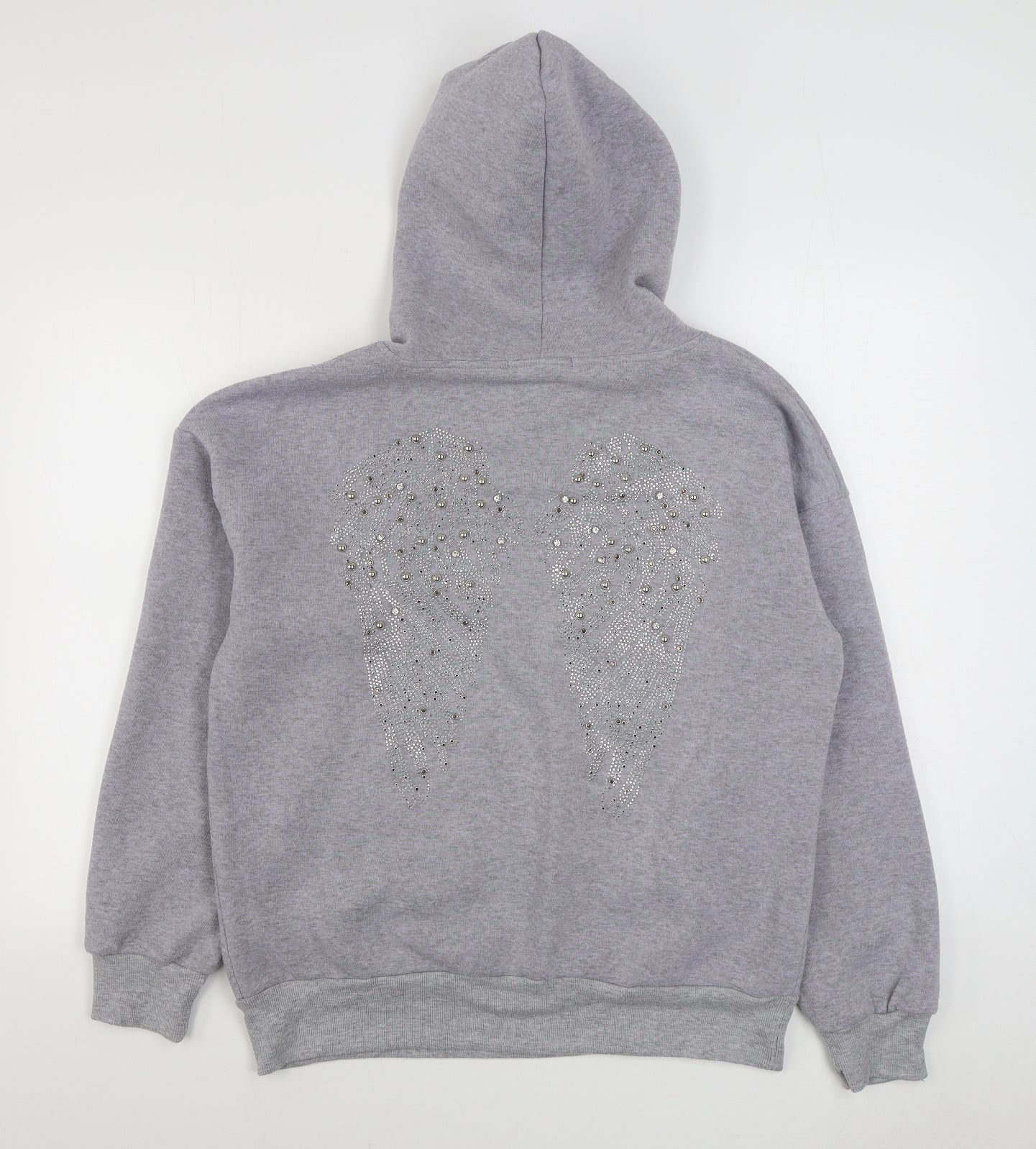 MC Lorene Womens Grey  Cotton Pullover Hoodie Size M  Pullover