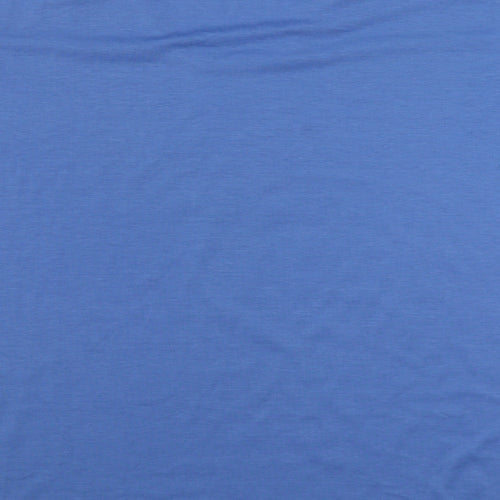 Sheilay Womens Blue  Polyester Basic T-Shirt Size S V-Neck