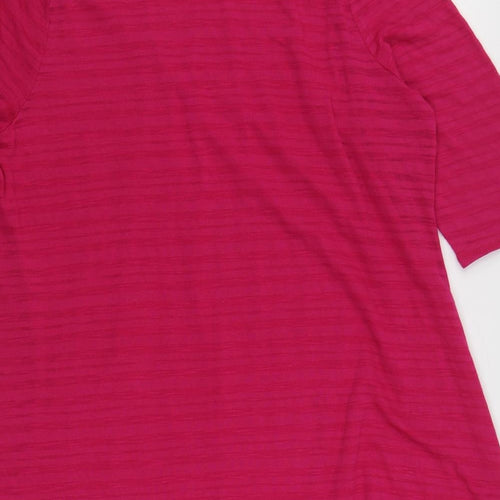 Evans Womens Pink  Polyester Jumper Dress  Size 16  Scoop Neck Pullover