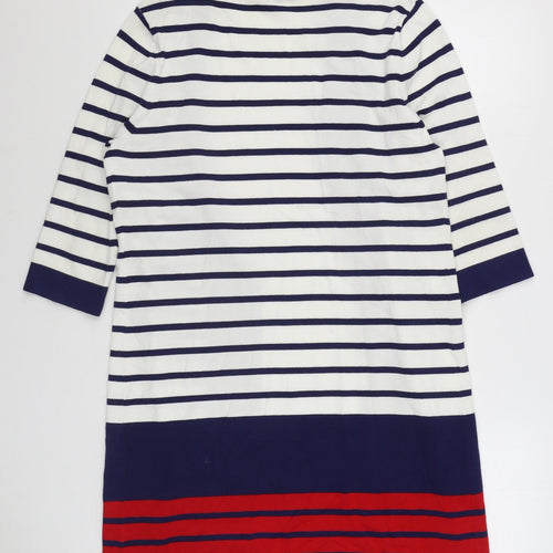 Casamia Womens Multicoloured V-Neck Striped Viscose Cardigan Jumper Size M