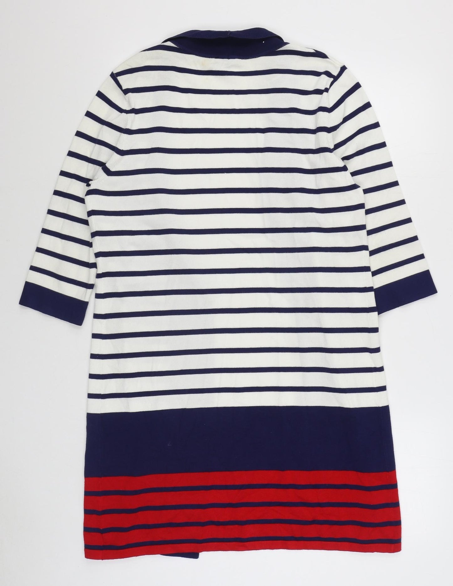 Casamia Womens Multicoloured V-Neck Striped Viscose Cardigan Jumper Size M