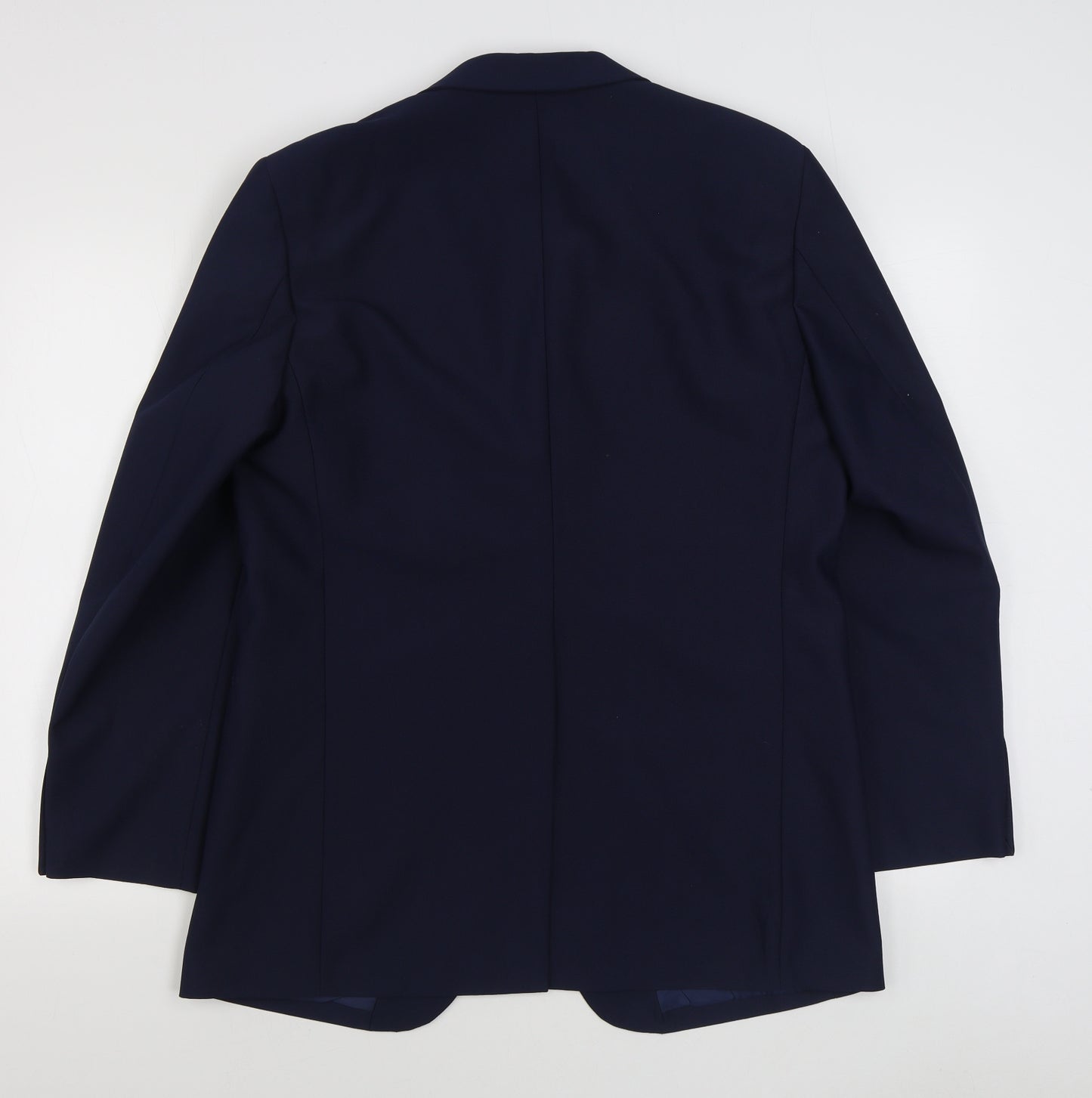 Preworn Mens Blue  Polyester Jacket Suit Jacket Size 42