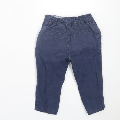 wollesbabes Boys Blue  Cotton Capri Trousers Size 12-18 Months  Button