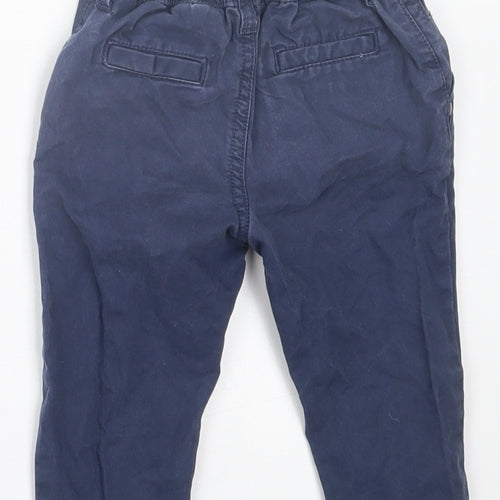 wollesbabes Boys Blue  Cotton Capri Trousers Size 12-18 Months  Button