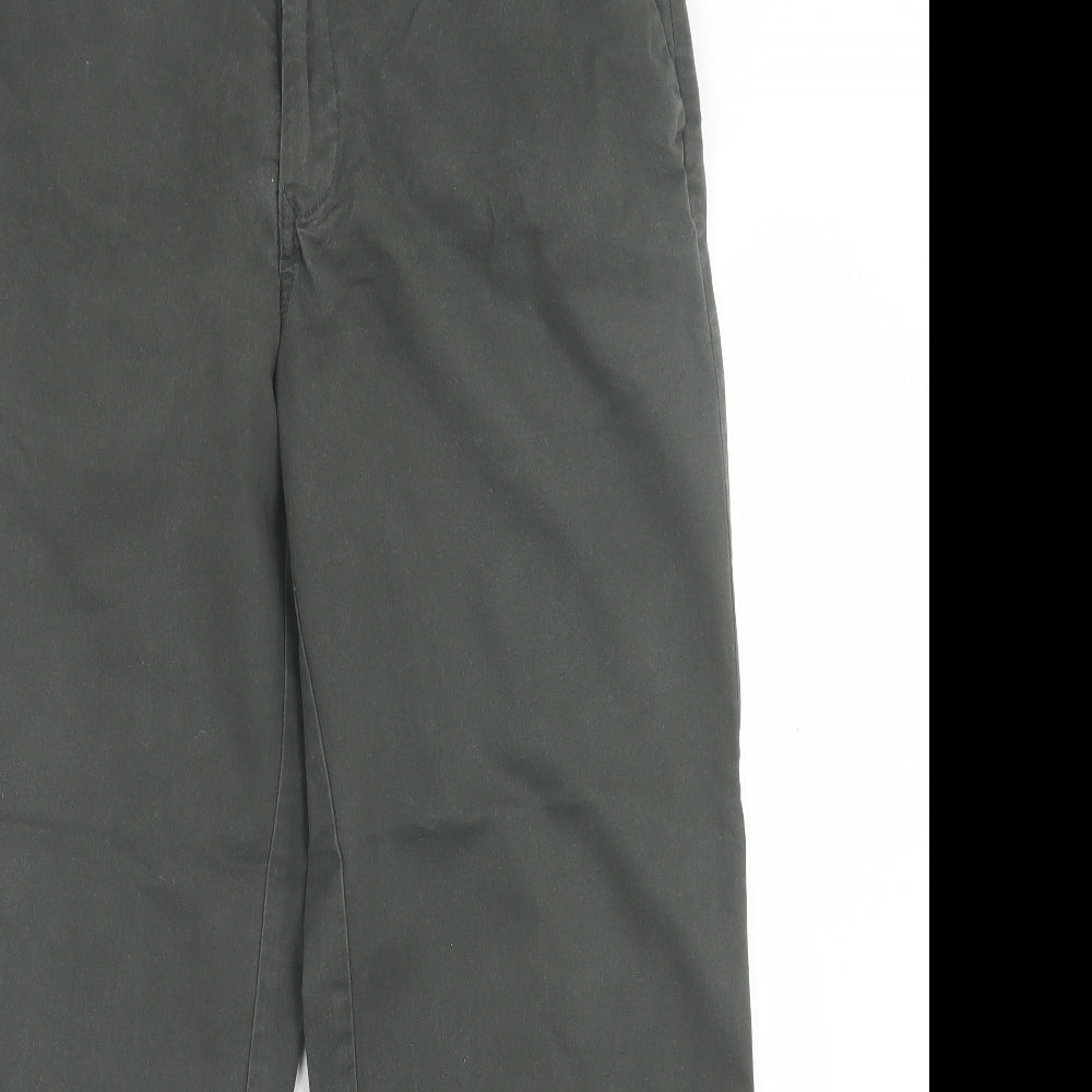 Blue Harbour Mens Green  Cotton Chino Trousers Size 34 in L33 in Regular Button