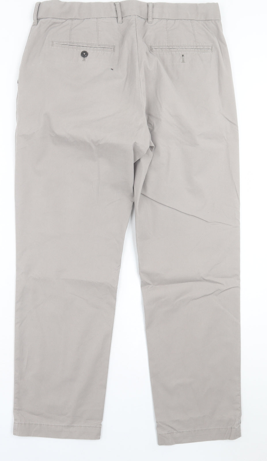 Blue Harbour Mens Beige  Cotton Chino Trousers Size 34 in L29 in Regular Button