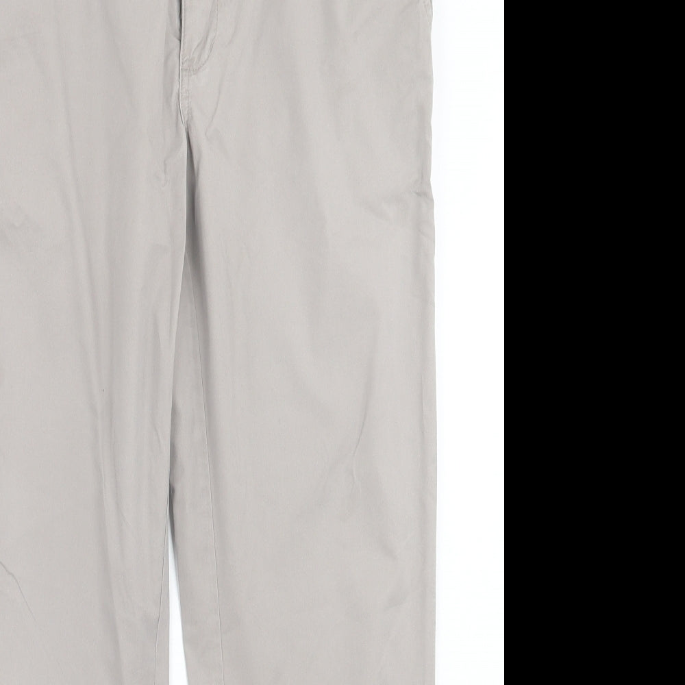 Blue Harbour Mens Beige  Cotton Chino Trousers Size 34 in L29 in Regular Button