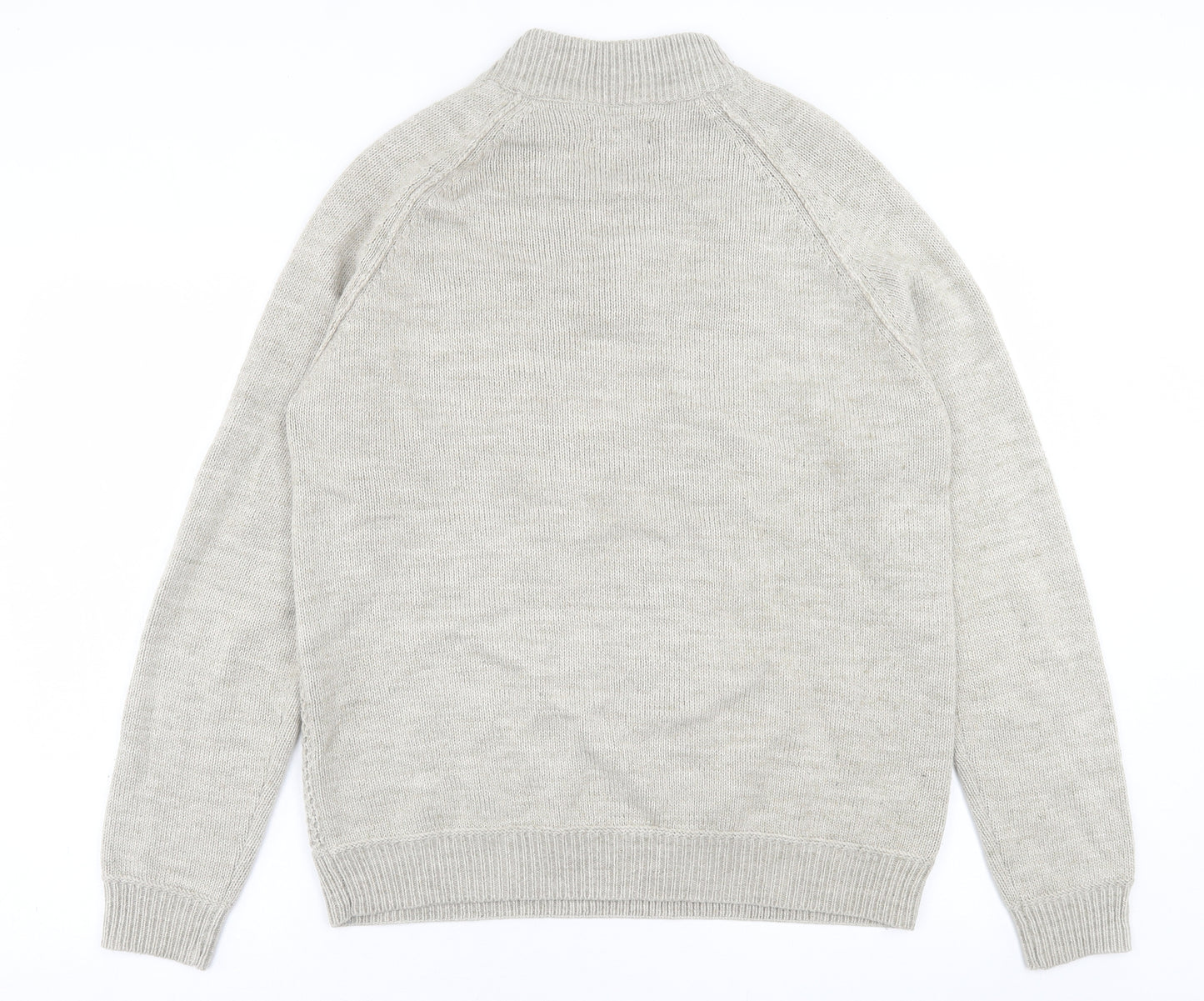 EAST Girls Beige V-Neck  Acrylic Pullover Jumper Size L  Pullover