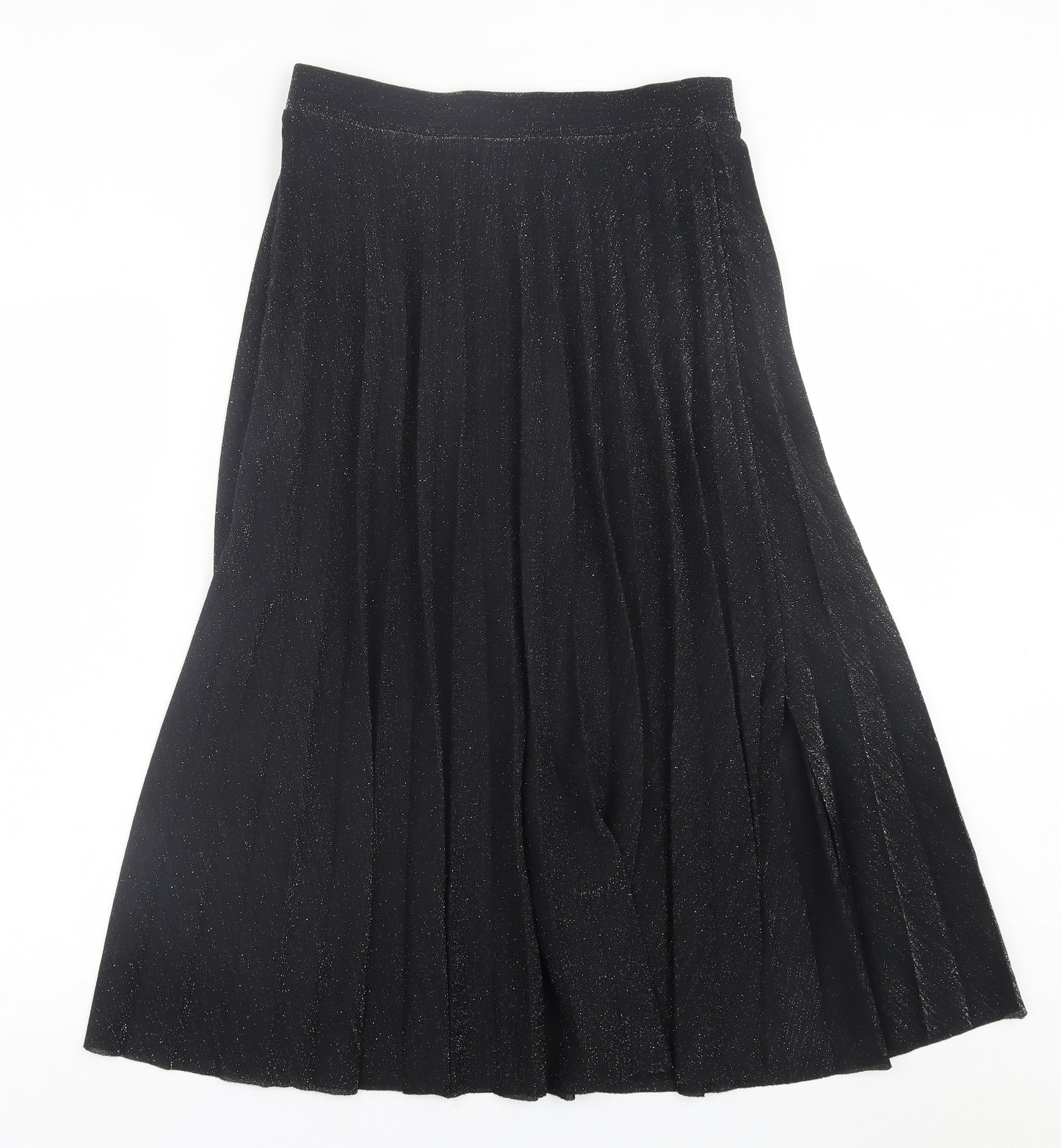 F&F Womens Black  Polyester A-Line Skirt Size 10