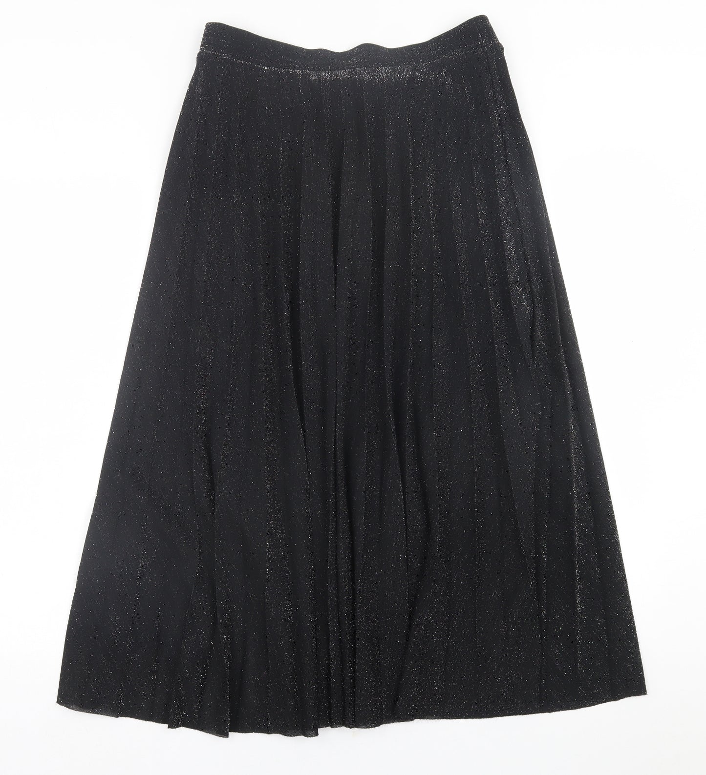 F&F Womens Black  Polyester A-Line Skirt Size 10