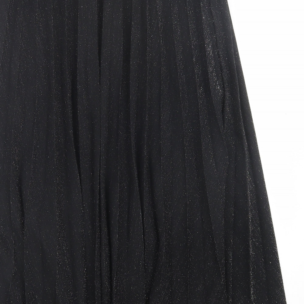 F&F Womens Black  Polyester A-Line Skirt Size 10