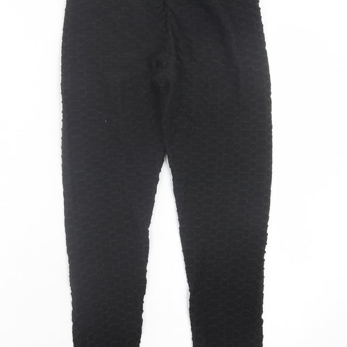 SheIn Womens Black  Polyester Capri Leggings Size S L28 in