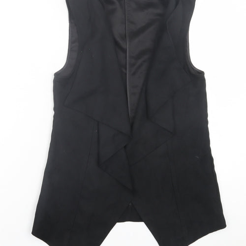 Dorothy Perkins Womens Black  Polyester Kimono Blouse Size 10 V-Neck