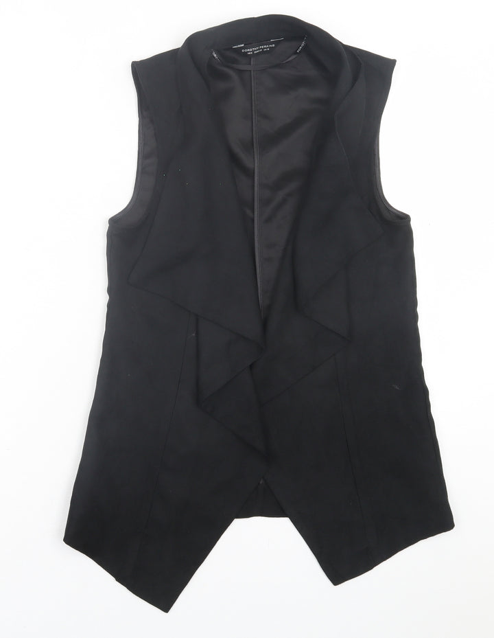Dorothy Perkins Womens Black  Polyester Kimono Blouse Size 10 V-Neck