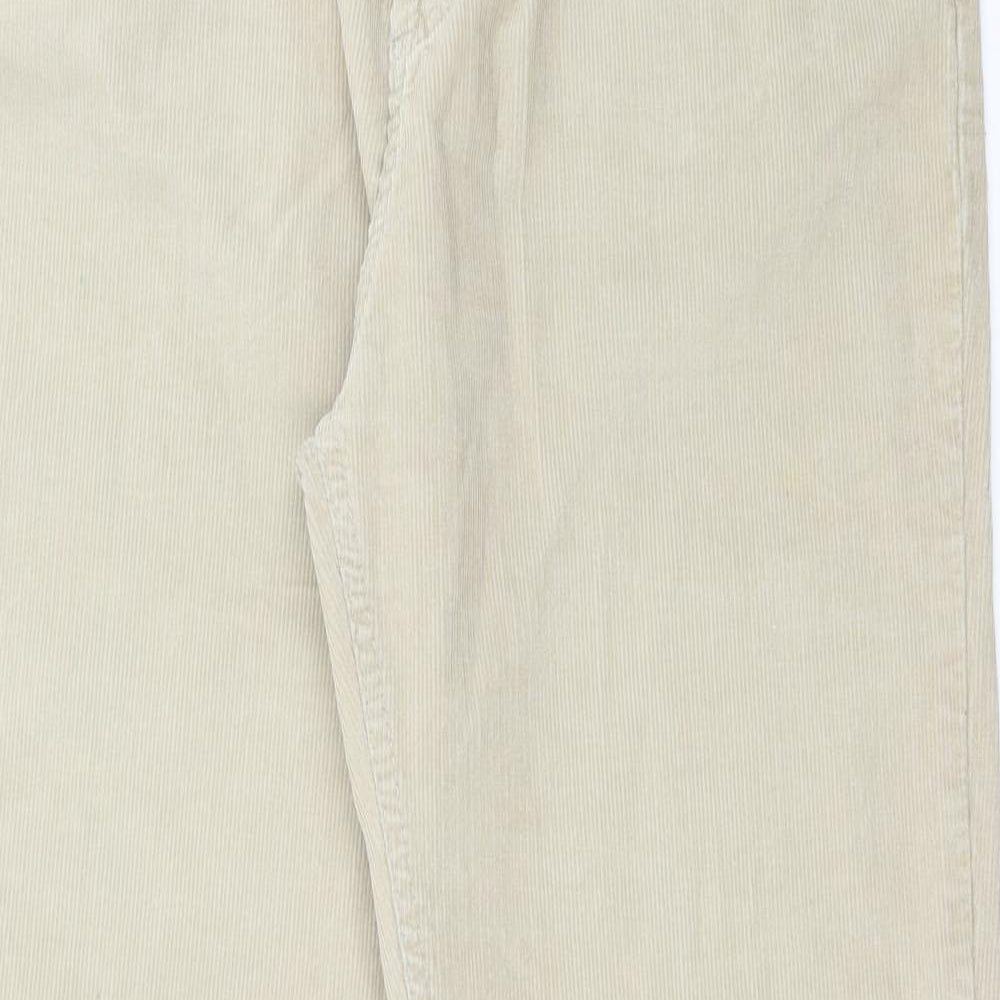 Debenhams Mens Beige  Cotton Trousers  Size 36 in L32 in Regular Button