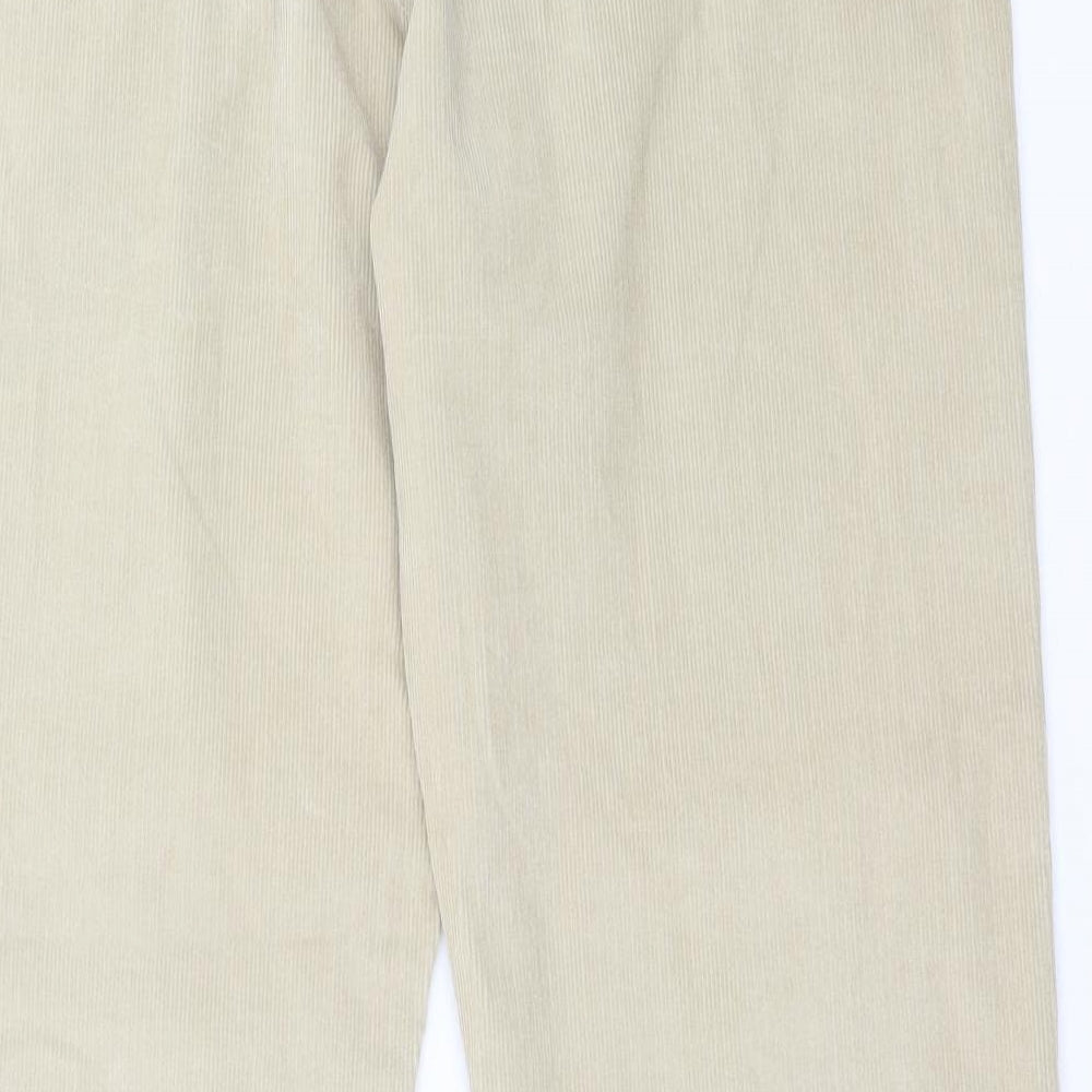 Debenhams Mens Beige  Cotton Trousers  Size 36 in L32 in Regular Button