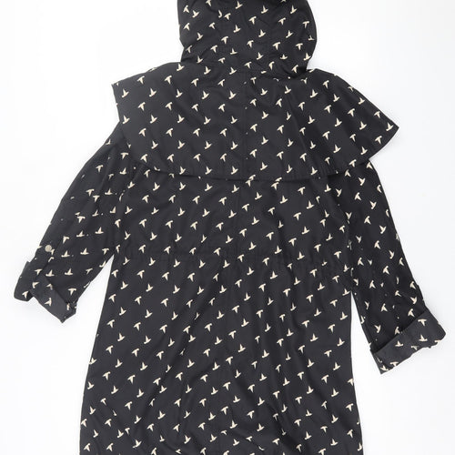 Denim & Co. Womens Black Geometric  Jacket  Size XS  Zip