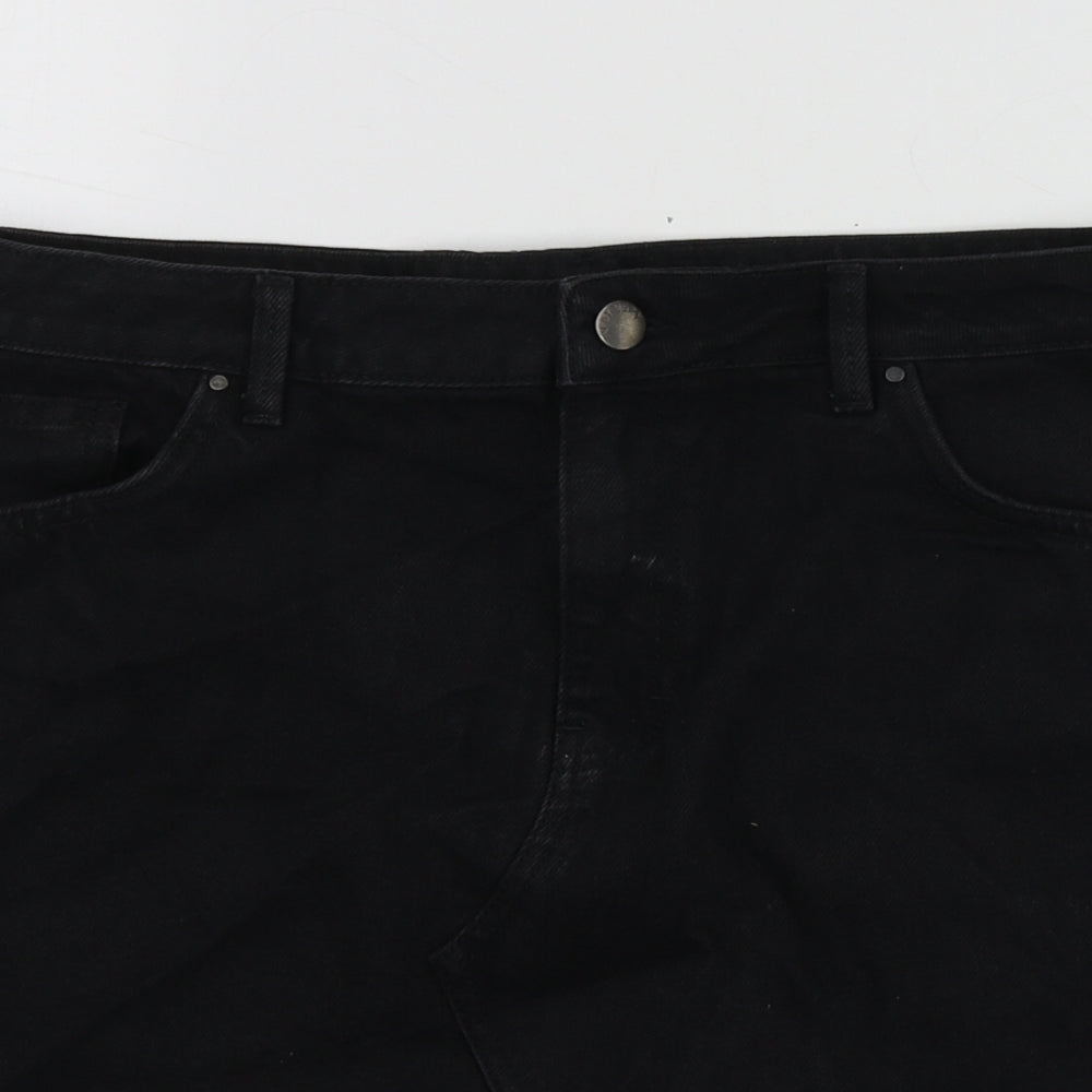 By Very Womens Black  Cotton Mini Skirt Size 12