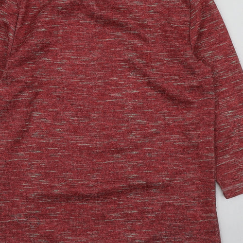 Anna Rose Womens Red  Polyester Basic Blouse Size S Roll Neck