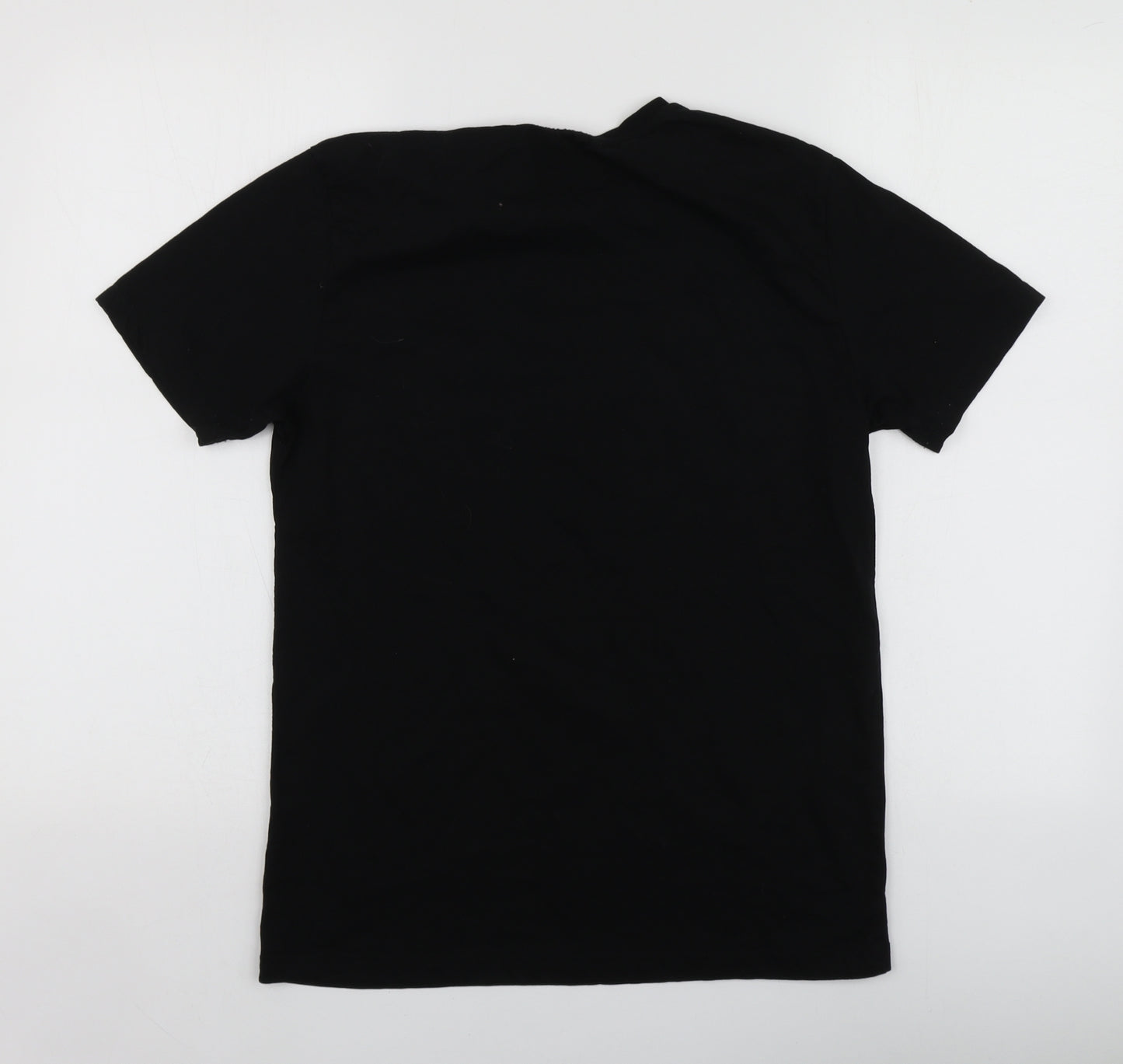 George Womens Black Geometric Cotton Basic T-Shirt Size S Round Neck - The Walking dead
