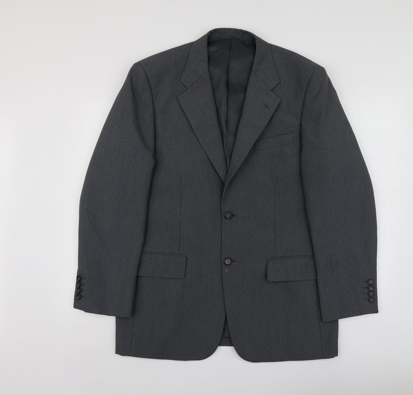 Lee Greenwood Mens Grey  Polyester Jacket Suit Jacket Size M