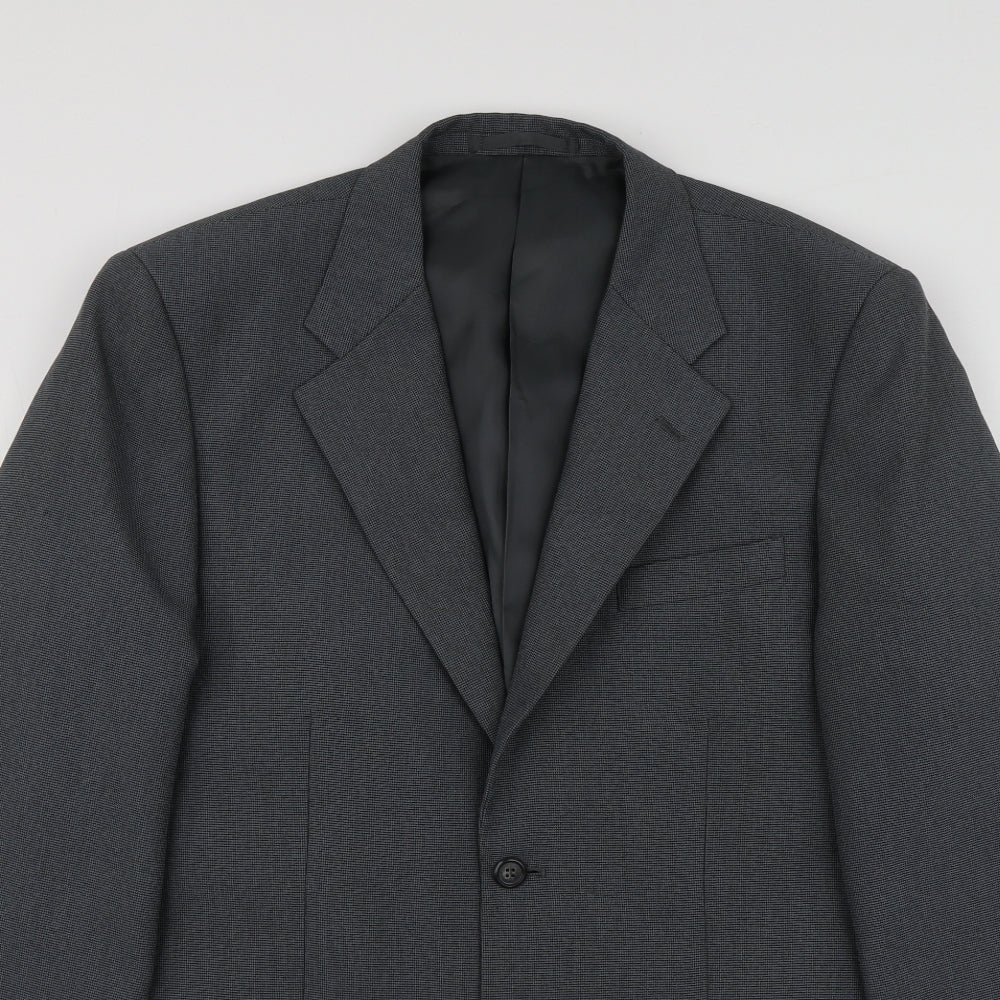 Lee Greenwood Mens Grey  Polyester Jacket Suit Jacket Size M