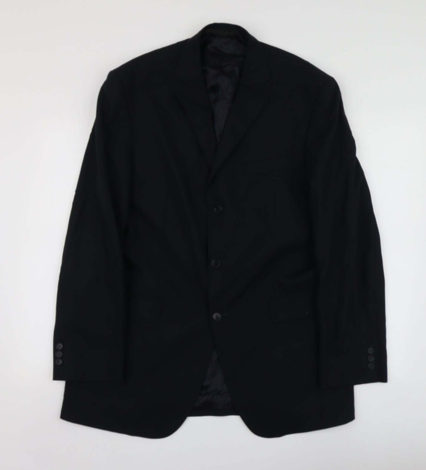 M&S Mens Black  Wool Jacket Suit Jacket Size M