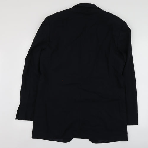 M&S Mens Black  Wool Jacket Suit Jacket Size M