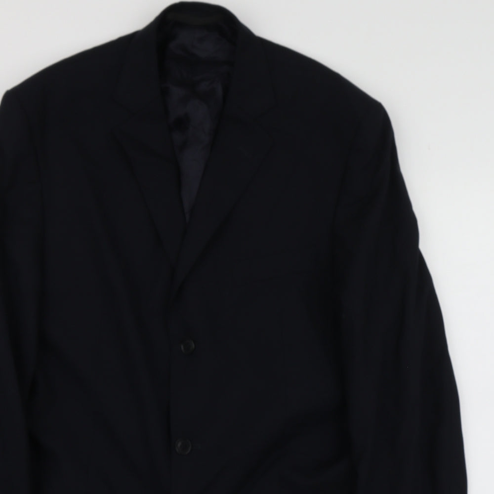 M&S Mens Black  Wool Jacket Suit Jacket Size M