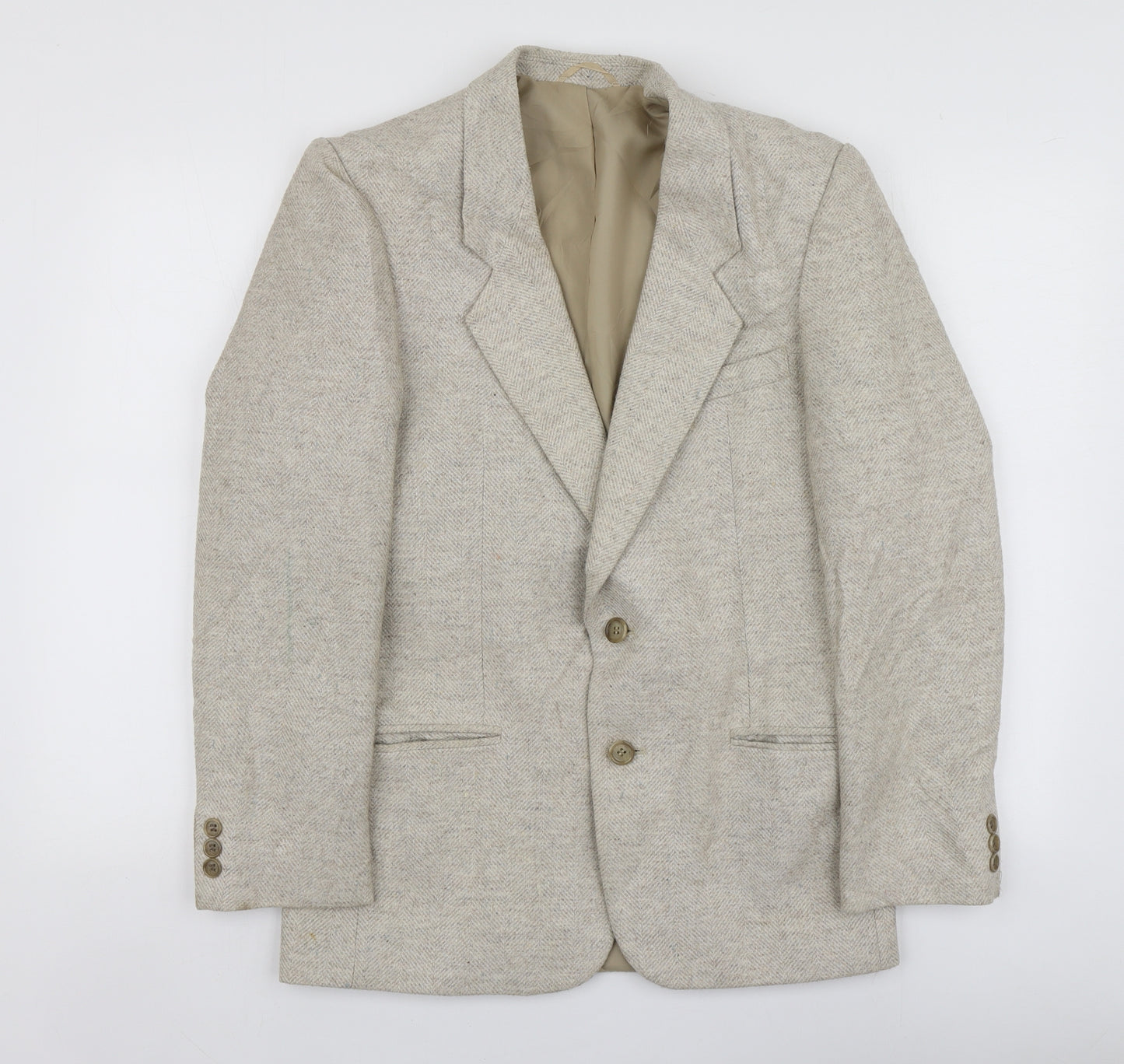 Collier Womens Beige  Polyester Jacket Suit Jacket Size L