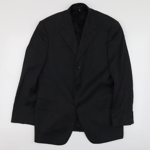 M&S Mens Grey  Wool Jacket Suit Jacket Size M