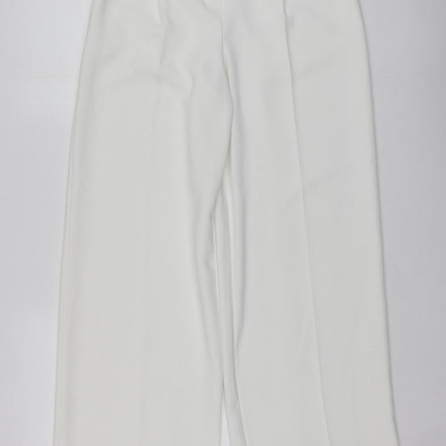 Primark Womens White  Polyester Trousers  Size 8 L30 in Regular