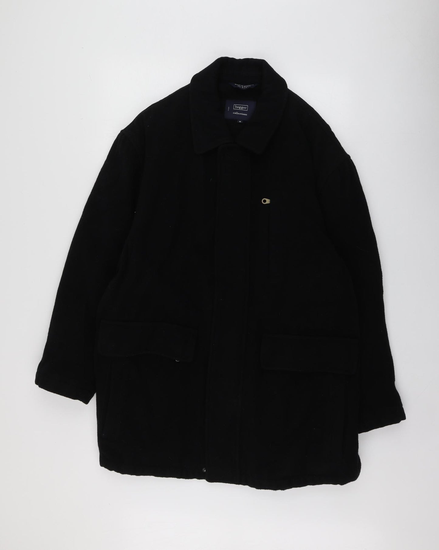 Haggar Mens Beige   Pea Coat Coat Size M