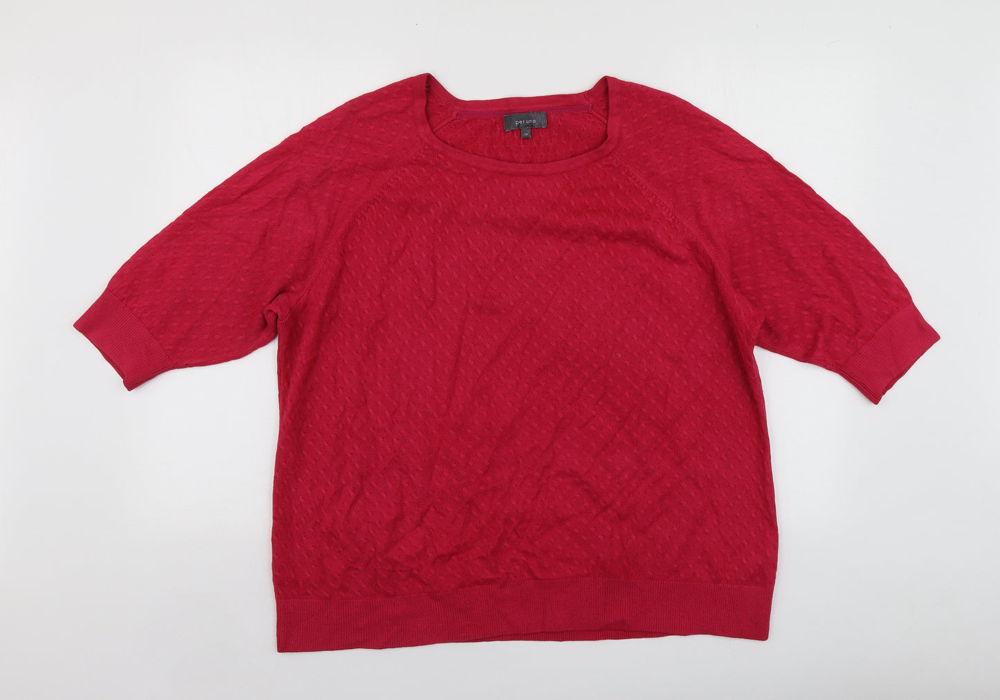 Per Una Womens Pink Round Neck  Acrylic Pullover Jumper Size 20