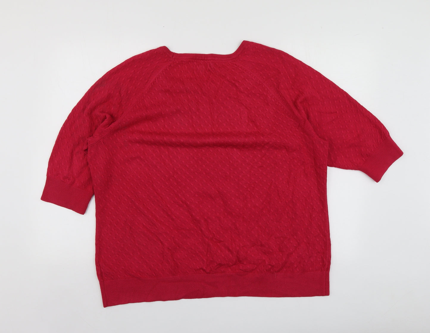 Per Una Womens Pink Round Neck  Acrylic Pullover Jumper Size 20