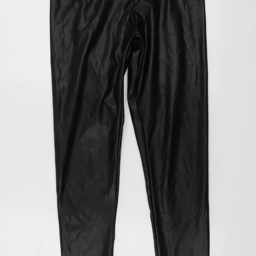M&Co Womens Black  Polyester Jegging Trousers Size 12 L29 in Regular