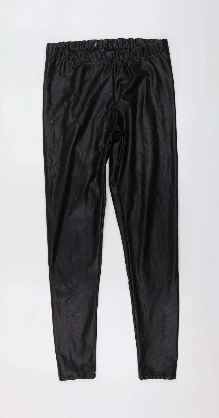 M&Co Womens Black  Polyester Jegging Trousers Size 12 L29 in Regular
