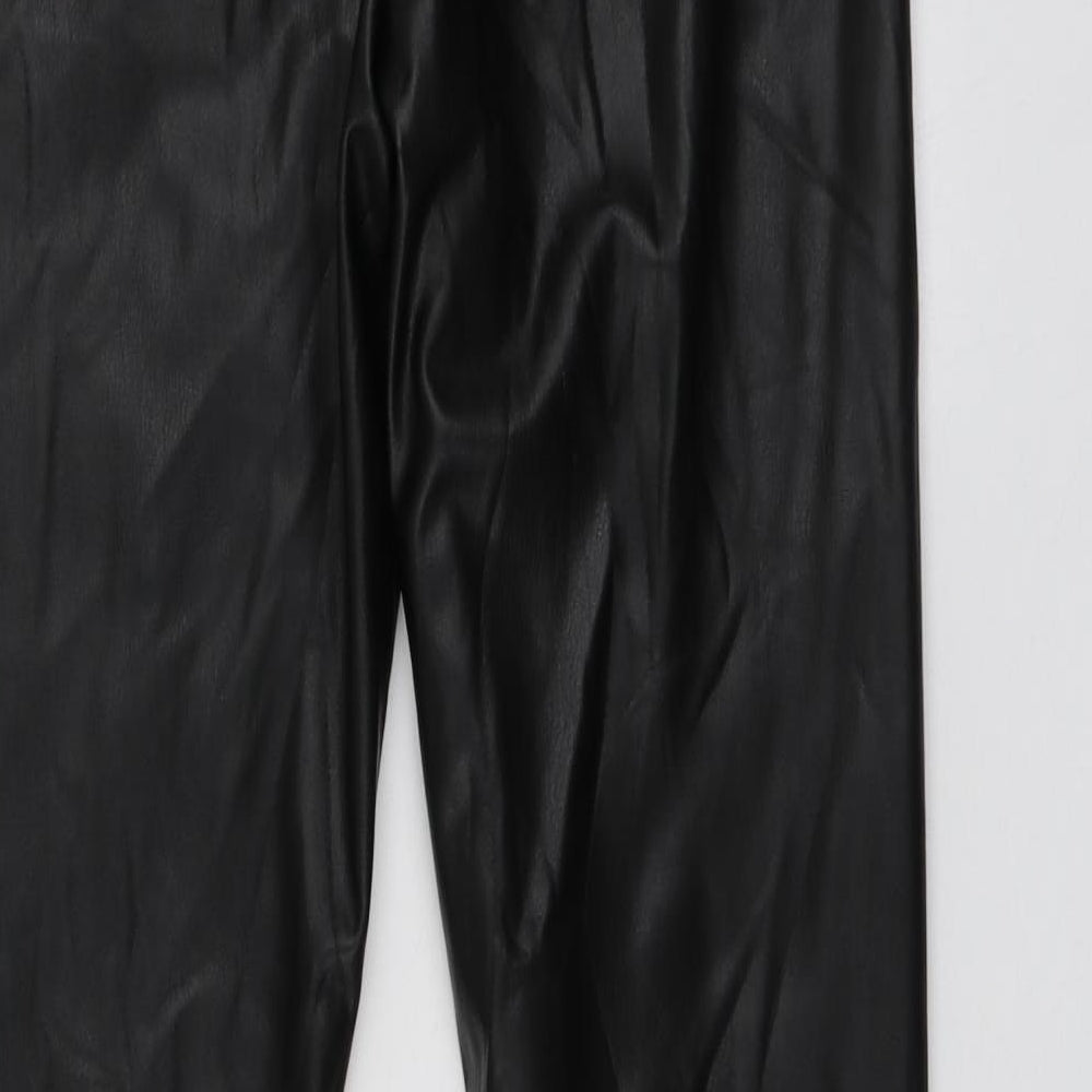 M&Co Womens Black  Polyester Jegging Trousers Size 12 L29 in Regular
