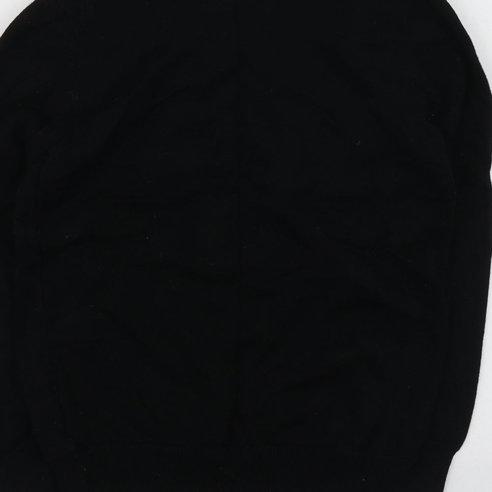 Primark Boys Black Round Neck Geometric Cotton Pullover Jumper Size 8-9 Years   - Santa Jumper