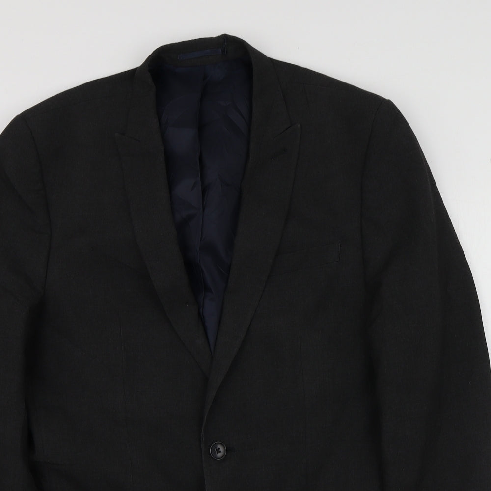 NEXT Mens Grey  Polyester Jacket Suit Jacket Size M