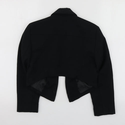Try Womens Black  Polyester Jacket Blazer Size S