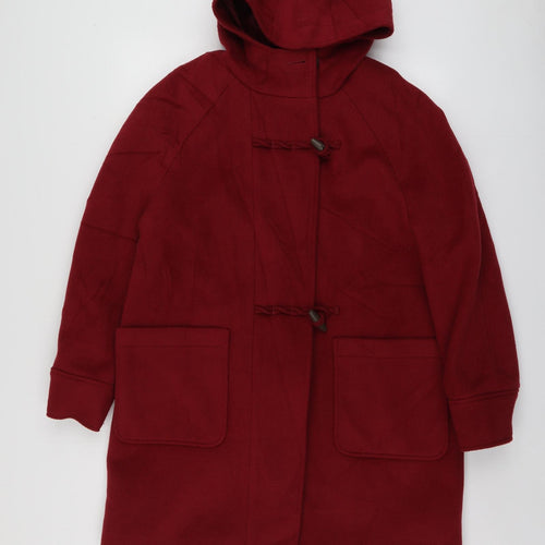 M7S Womens Red   Overcoat Coat Size 14