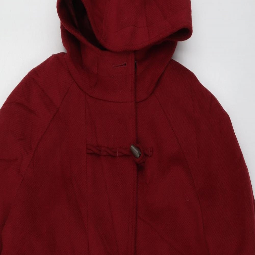 M7S Womens Red   Overcoat Coat Size 14