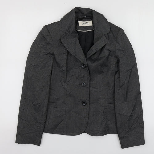 BHS Womens Grey  Polyester  Suit Jacket Size 8