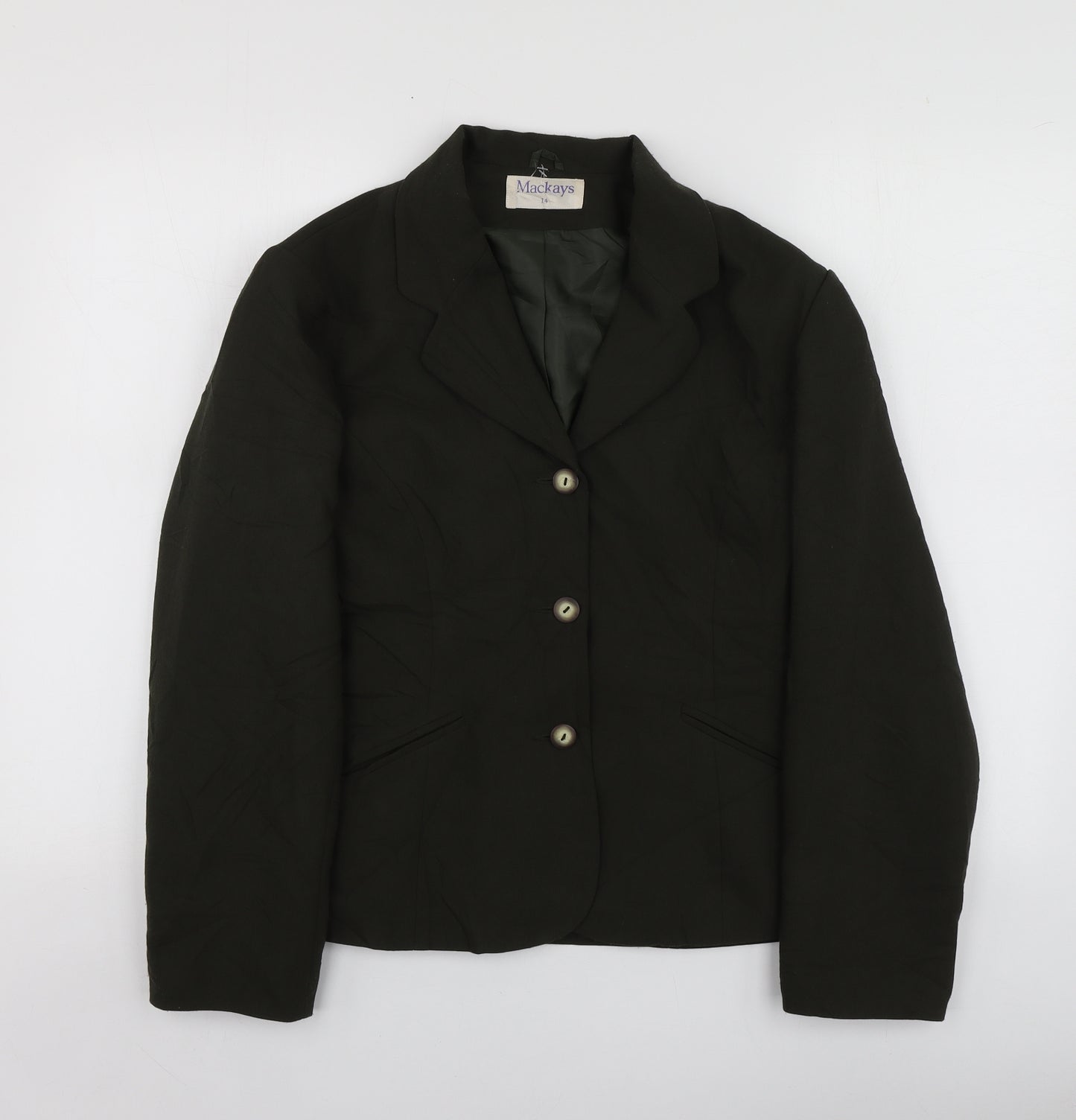 Mackays Womens Green  Polyester Jacket Suit Jacket Size 14