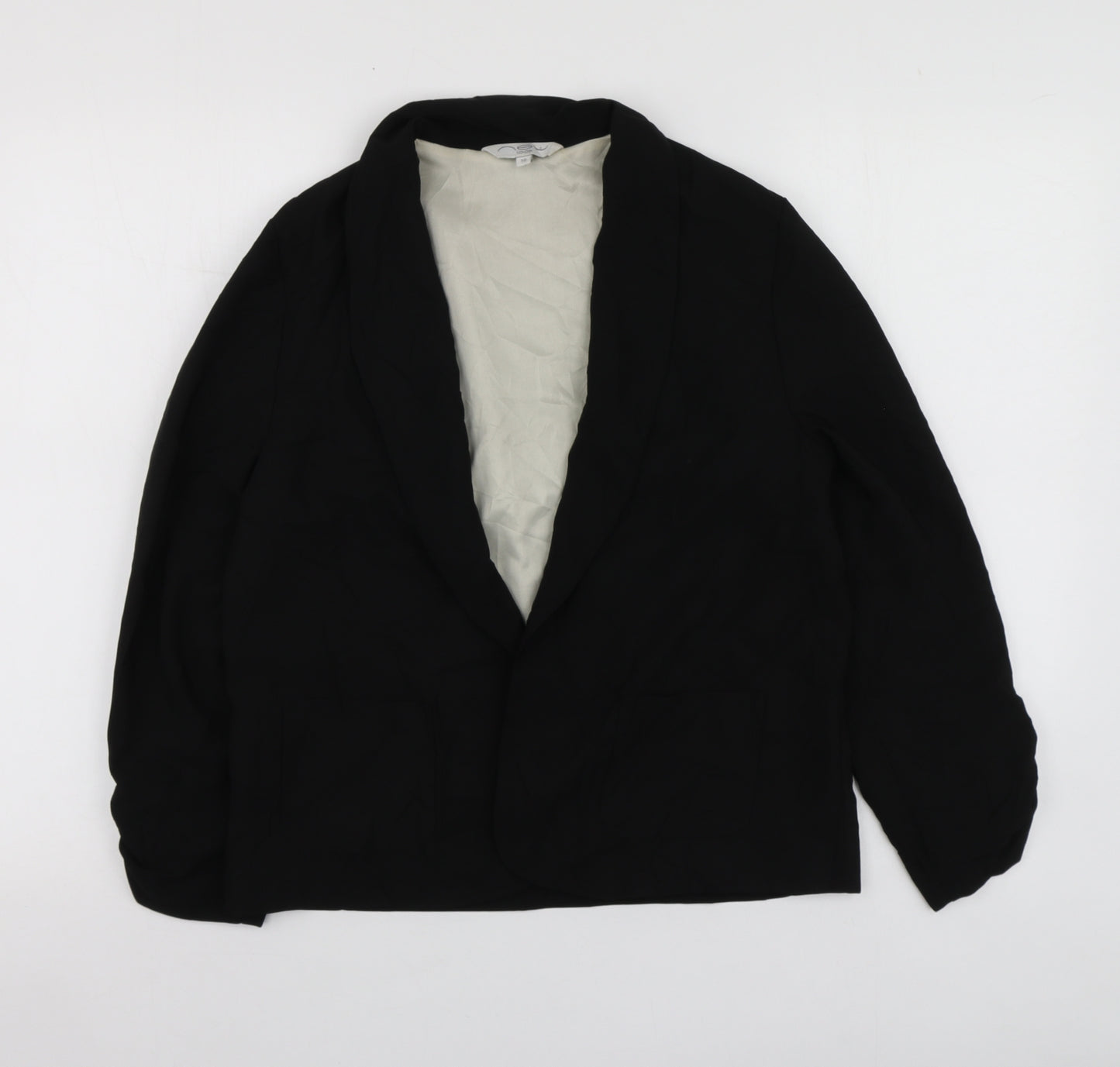New Look Womens Black  Polyester Jacket Blazer Size 10