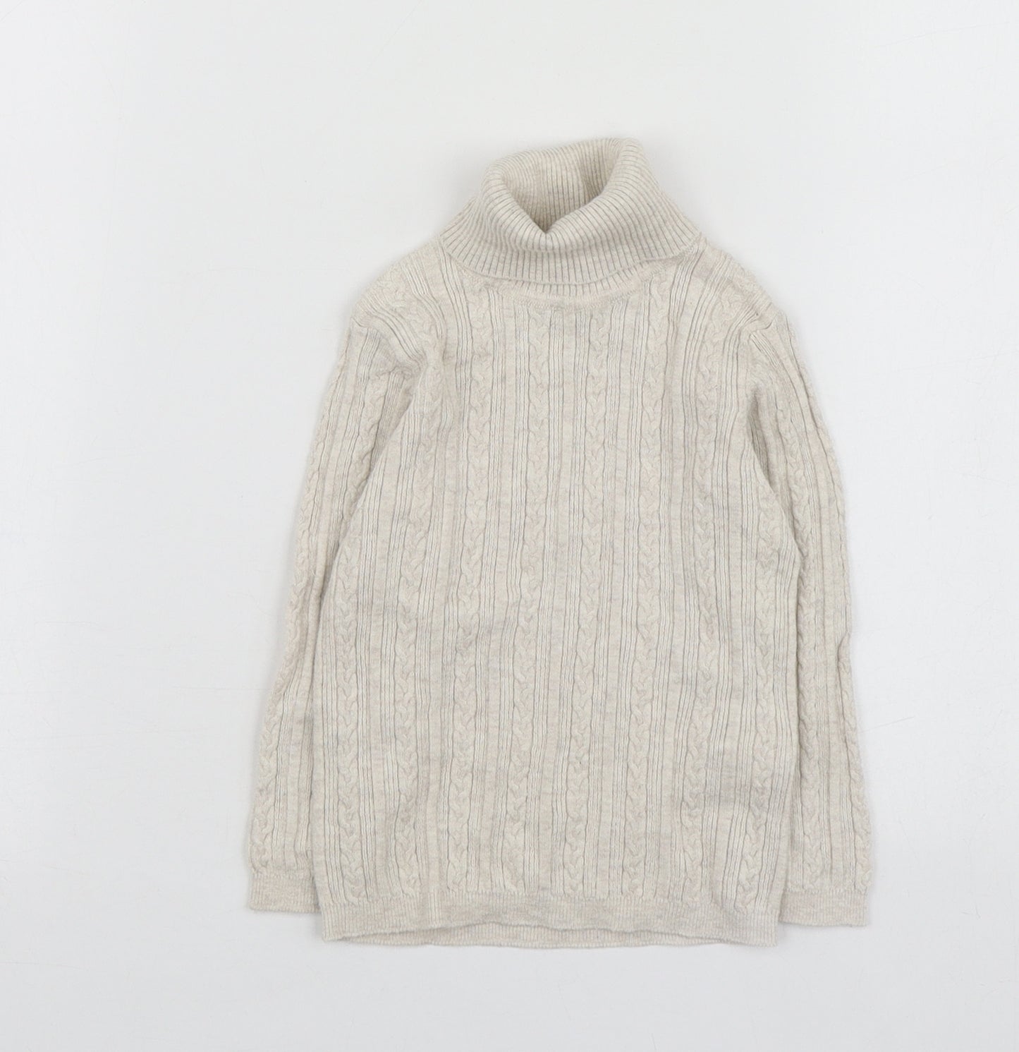 NEXT Girls Beige  Cotton Pullover Jumper Size 12-18 Months