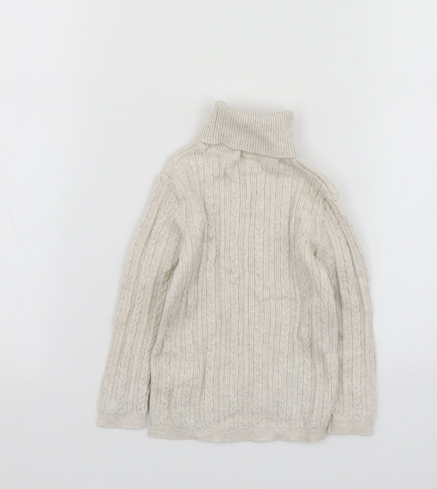 NEXT Girls Beige  Cotton Pullover Jumper Size 12-18 Months