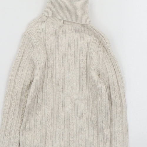 NEXT Girls Beige  Cotton Pullover Jumper Size 12-18 Months
