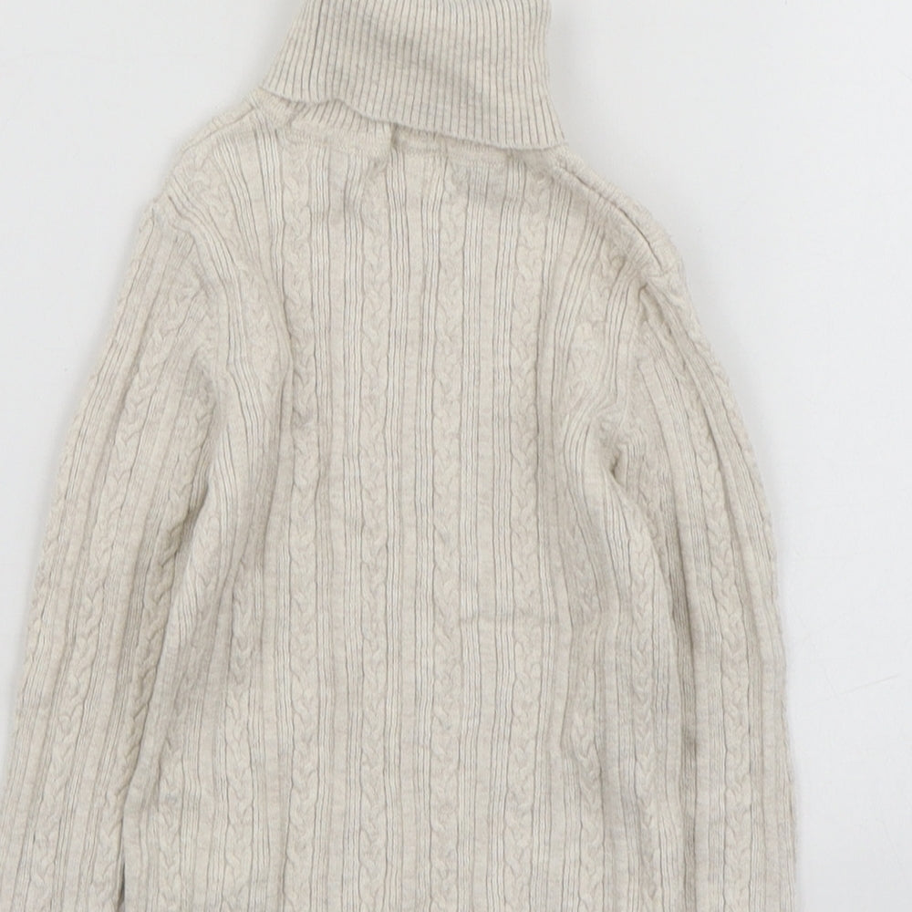 NEXT Girls Beige  Cotton Pullover Jumper Size 12-18 Months